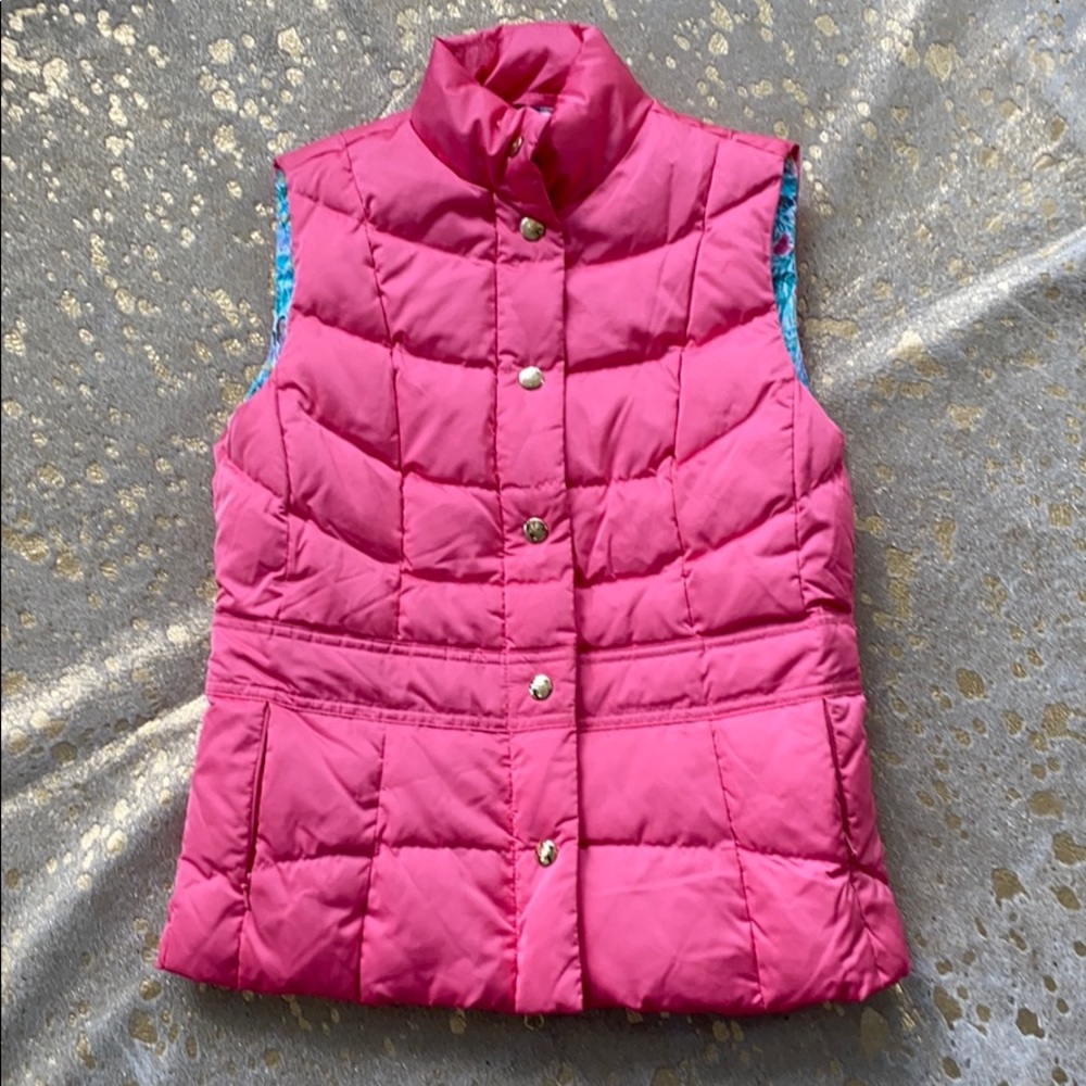 Lilly Pulitzer Puffer Vest Pink